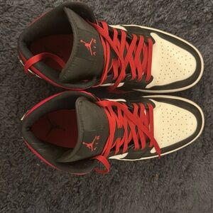 Nike Air Jordan Black and Red Sneakers